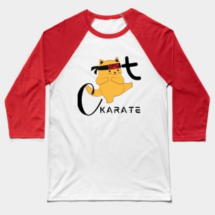 Cute KARATE Cat Baseball T-Shirt